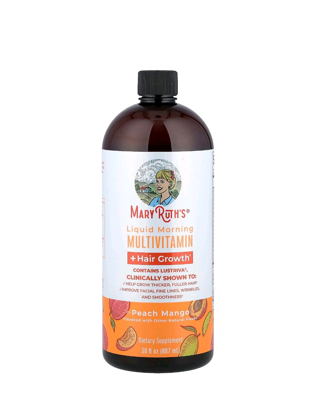 Liquid morning - multivitamin + hair growth | peach mango |(100% Vegan)