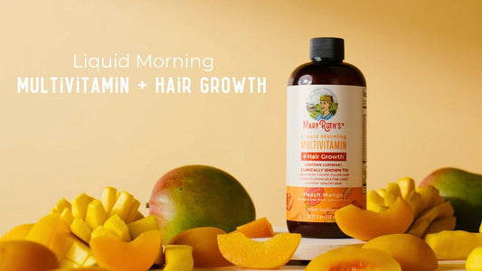 Liquid morning - multivitamin + hair growth | peach mango |(100% Vegan)