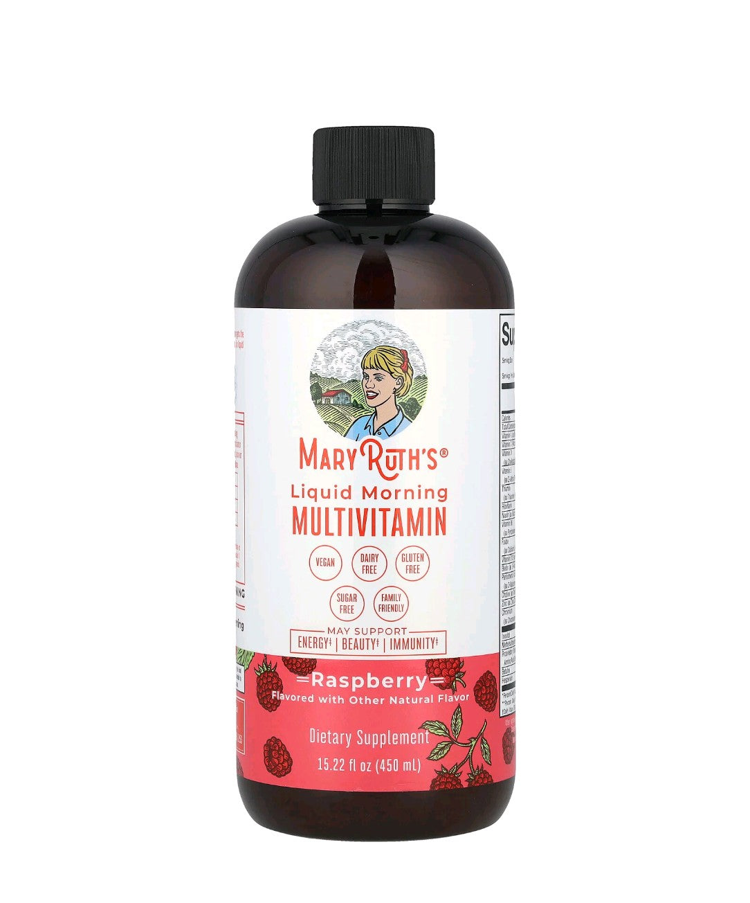 Liquid morning - multivitamin | Raspberry |(100% Vegan)